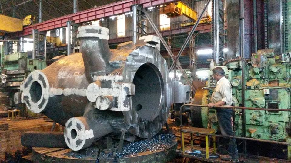 Large casting machining